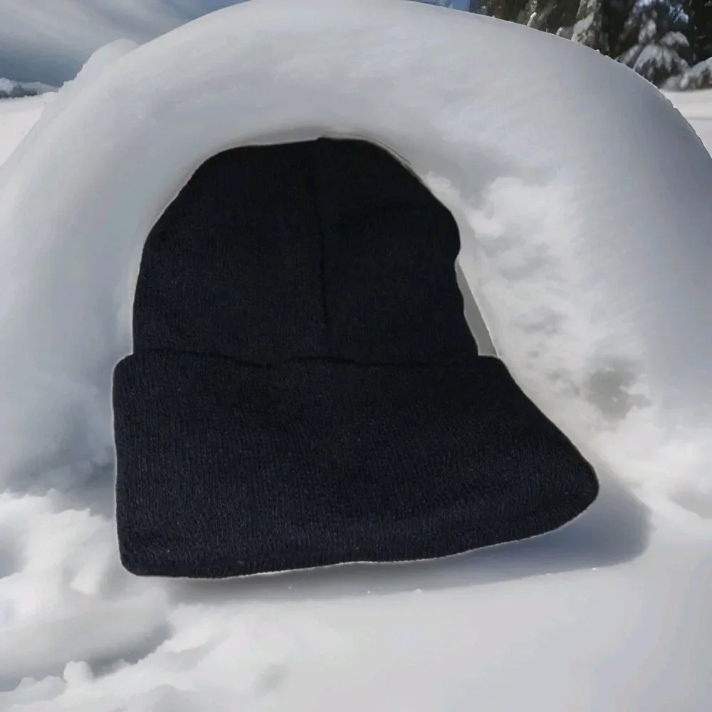 2 Pack Boys Knit Hat New Without Tags One Size  Winter Warm Grey Navy
